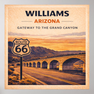 Poster Route 66 Patrimoine de Williams Gateway