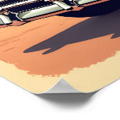 Poster Route 66 - Paysage animé (Coin)