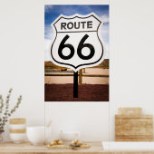 Poster Route 66 road sign, Arizona (Cuisine)