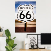 Poster Route 66 road sign, Arizona (Bureau à domicile)