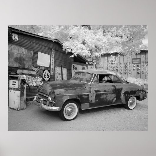 Poster Route 66 Roue (Devant)