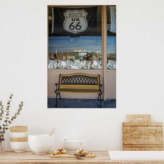 Poster Route 66 Storefront (Cuisine)