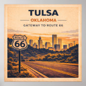 Poster Route 66 Tulsa Oklahoma Gateway Heritage (Devant)