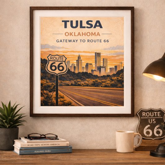 Poster Route 66 Tulsa Oklahoma Gateway Heritage