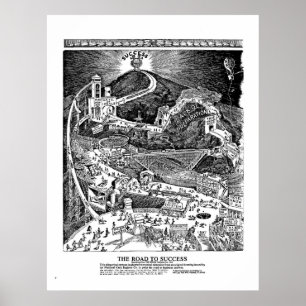 Poster ROUTE à la copie encadrée par SUCCÈS