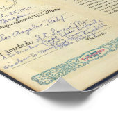 Poster Route aérienne de Los Angeles à Columbus (Coin)