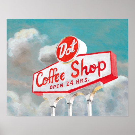 Poster Route américaine | Coffee Shop Sign (Devant)