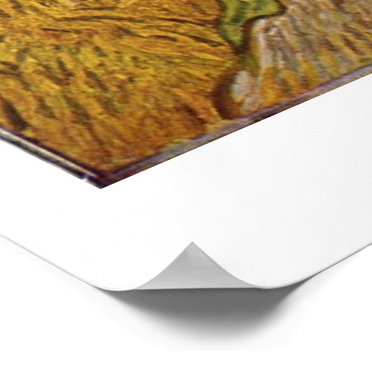 Poster Route Avec Cypress Par Vincent Van Gogh (Coin)