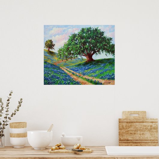 Poster "Route Bluebonnet" Imprimer (Cuisine)