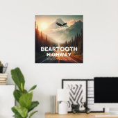 Poster Route de Beartooth Montana Wyoming Aigle (Bureau à domicile)