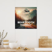 Poster Route de Beartooth Montana Wyoming Aigle (Cuisine)