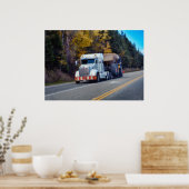 Poster Route de camion de cargaison de camion de fret (Cuisine)