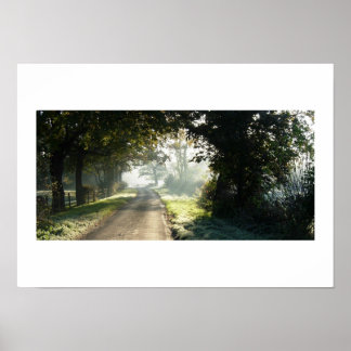 Poster Route de campagne dans le Cheshire