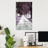 Poster route de la forêt rose (Bureau à domicile)