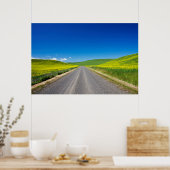 Poster Route de l'arrière-pays à travers les champs de ca (Cuisine)