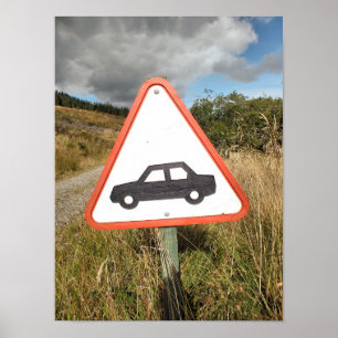 POSTER ROUTE DE MONTAGNE