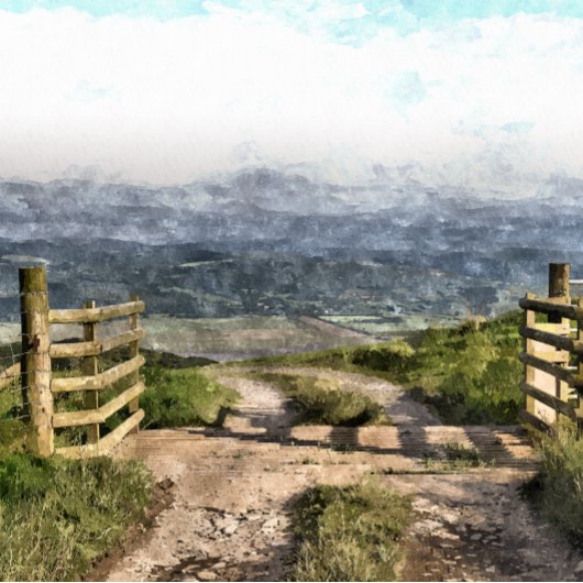 POSTER ROUTE DE MONTAGNE