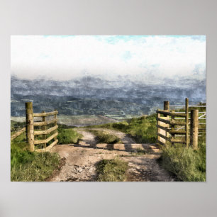 POSTER ROUTE DE MONTAGNE