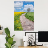 Poster Route de terre et arbre (Bureau à domicile)
