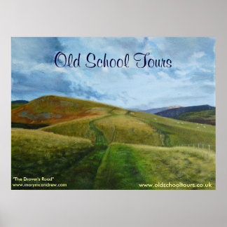 Poster "Route des Drovers" Northumberland Angleterre Impr