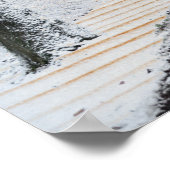 Poster Route d'hiver en bois (Coin)