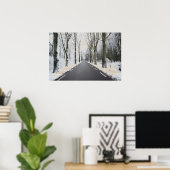 Poster Route d'hiver en bois (Bureau à domicile)