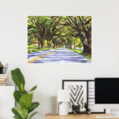 Poster Route en chêne (Bureau à domicile)