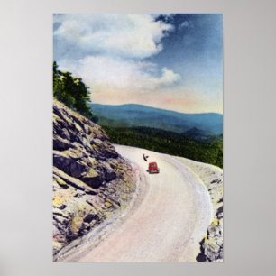 Poster Route express bleue d'Asheville la Caroline du