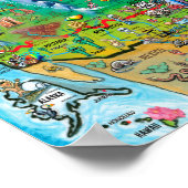 Poster Route historique 66 USA (Coin)