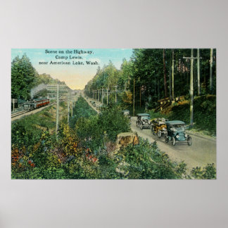 Poster Route près du lac American