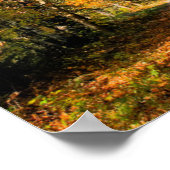 Poster Route rurale Automne Colonnes New Hampshire (Coin)