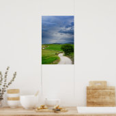 Poster Route sinueuse sous un ciel sombre (Cuisine)