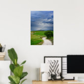 Poster Route sinueuse sous un ciel sombre (Bureau à domicile)
