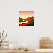 Poster Route sinueuse vers le soleil (Cuisine)