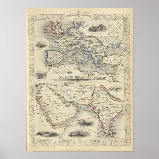 Poster Route terrestre vers l'Inde (Devant)