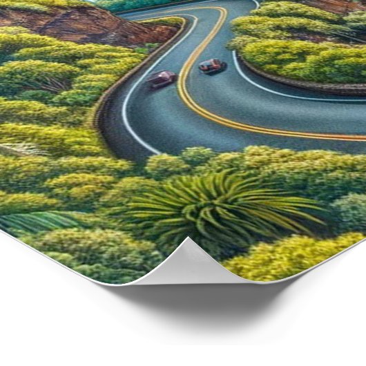 Poster Route vers Hana Maui Hawaii (Coin)