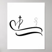 Poster Route vers la Croix - Conception lumineuse (Devant)