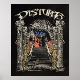 Poster Route vers l'agonie - Retro MetalCore Design