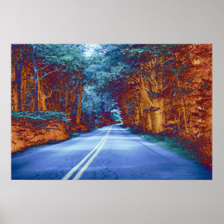 Poster Routes bleues