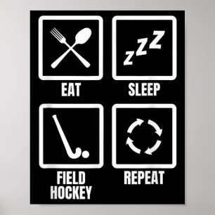 Poster Routine de hockey sur gazon