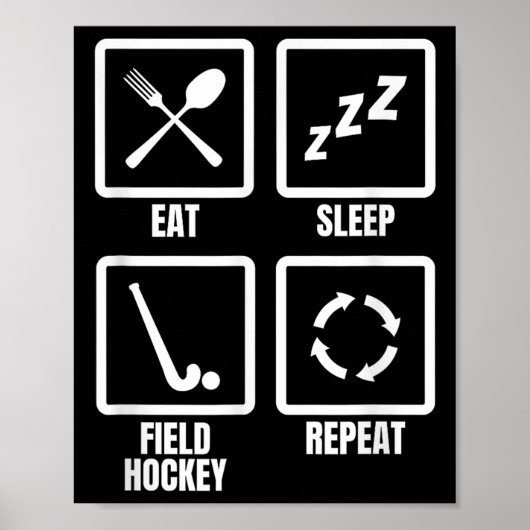 Poster Routine de hockey sur gazon (Devant)