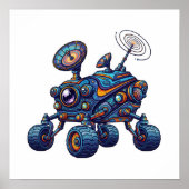 Poster Rover spatial imaginatif (Devant)