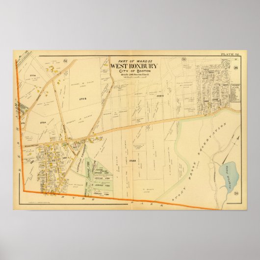 Poster Roxbury Ouest, Massachusetts (Devant)