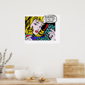 Poster Roy Lichtenstein Comic Art Girl avec gants (Cuisine)
