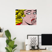 Poster Roy LIchtenstein - Fille de Pleurage (Bureau à domicile)