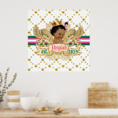 Poster Royal African Princess Pink and Green Elegant (Cuisine)