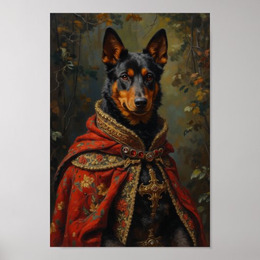 Poster Royal Australian Kelpie Portrait (Devant)