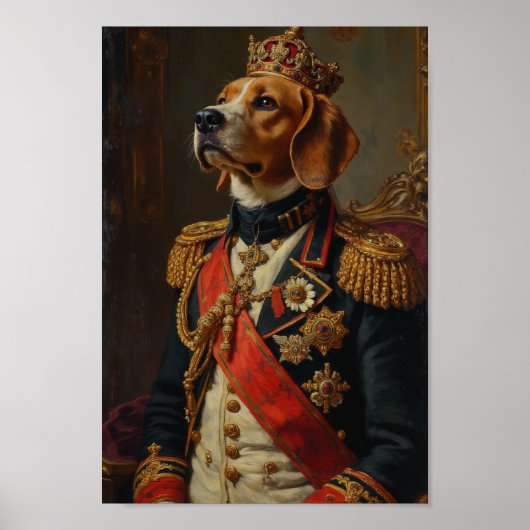 Poster Royal Beagle Portrait (Devant)