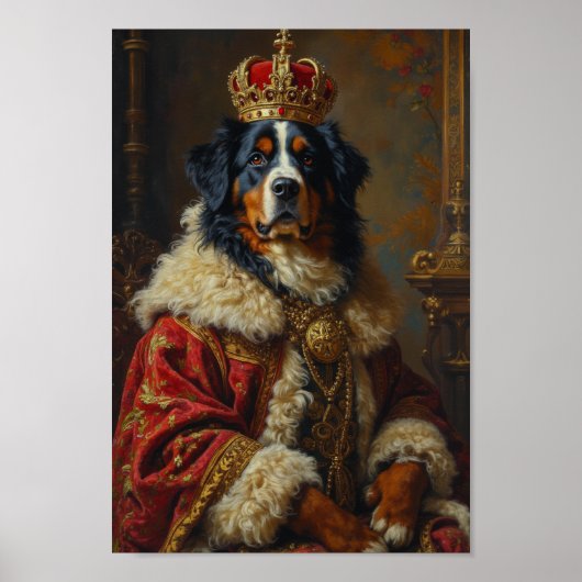 Poster Royal Bernese Mountain Dog Portrait (Devant)