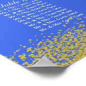 Poster Royal Blue and Gold - 16 Seating Chart (Coin)